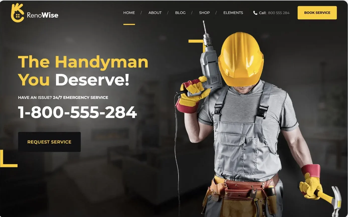Handyman Craftsman Business WordPress Theme